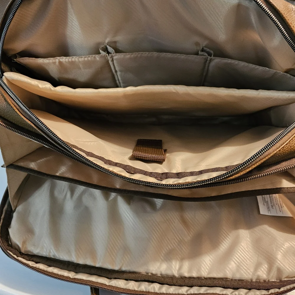 Samsonite Classic Leather Toploader Briefcase Cognac/No Strap